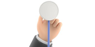 3D medical stethoscope illustration